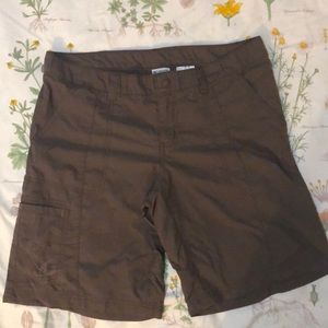 Columbia shorts, 10, brown, fast drying material